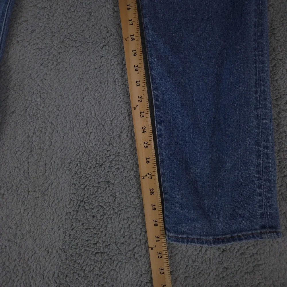 American Eagle Jeans Mens 32x34 Blue Slim Straight Airflex Light Wash Distressed